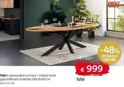 Gaverzicht Tafel aanbieding