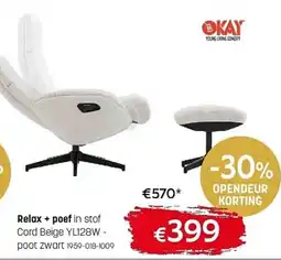 Gaverzicht Relax + Poef aanbieding