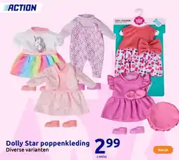 Action Dolly Star poppenkleding aanbieding