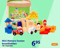 Action Mini Matters houten bouwblokken aanbieding