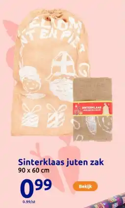Action Sinterklaas juten zak aanbieding