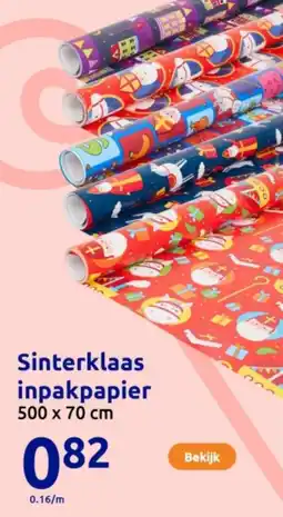 Action Sinterklaas inpakpapier aanbieding