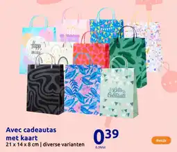 Action Avec Cadeautas met Kaart aanbieding
