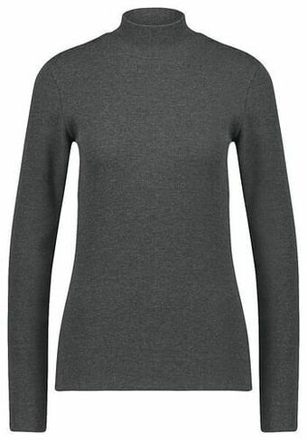 HEMA HEMA Dames Top Rib Donkergrijs (donkergrijs) aanbieding