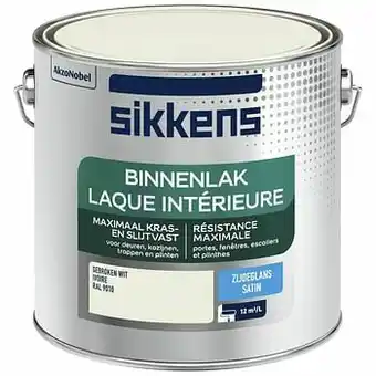 GAMMA Sikkens binnenlak zijdeglans RAL 9010 2,5 L aanbieding