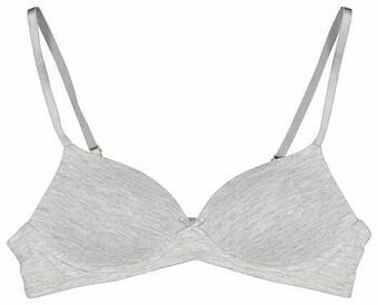 HEMA HEMA Tiener Bh Zonder Beugel Padded Grijsmelange (grijsmelange) aanbieding