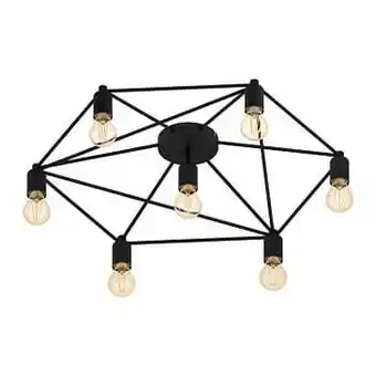 Zelfbouwmarkt Eglo Staiti - Plafondlamp - E27 - 7x60w - Zwart aanbieding