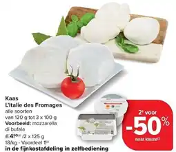 Carrefour Kaas L'Italie des Fromages aanbieding