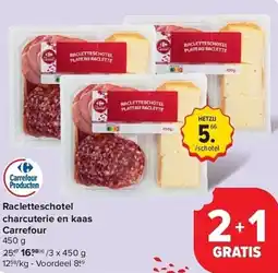 Carrefour Racletteschotel charcuterie en kaas Carrefour aanbieding
