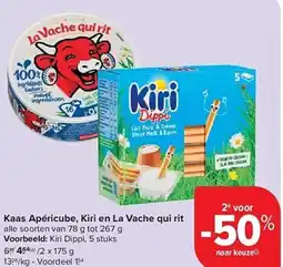 Carrefour Kaas Apéricube, Kiri en La Vache qui rit aanbieding