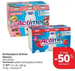 Carrefour Drinkyoghurt Actimel Danone aanbieding
