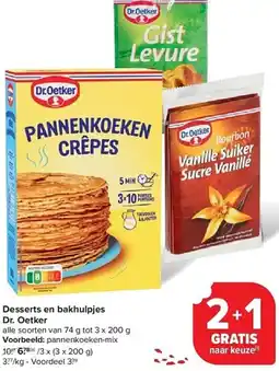 Carrefour Desserts en bakhulpjes Dr. Oetker aanbieding