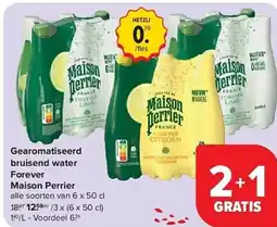 Carrefour Gearomatiseerd bruisend water Forever Maison Perrier aanbieding