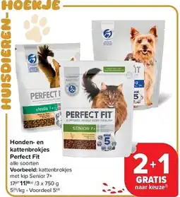 Carrefour Honden- en kattenbrokjes Perfect Fit aanbieding