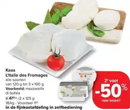 Carrefour Market Kaas L'Italie des Fromages aanbieding