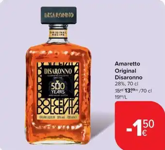 Carrefour Market Amaretto Original Disaronno aanbieding