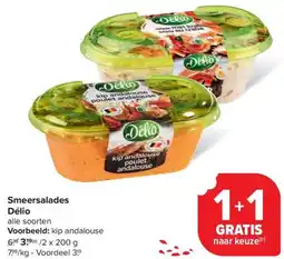 Carrefour Market Smeersalades Délio aanbieding