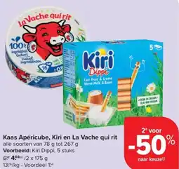 Carrefour Market Kaas Apéricube, Kiri en La Vache qui rit aanbieding