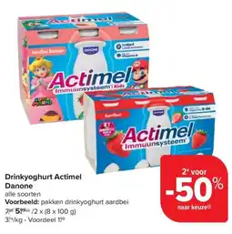 Carrefour Market Drinkyoghurt Actimel Danone aanbieding