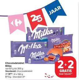 Carrefour Market Chocoladetablet Milka aanbieding