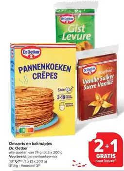 Carrefour Market Desserts en bakhulpjes Dr. Oetker aanbieding