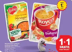 Carrefour Market Wereldsoepen Liebig en exotische soep Royco Voorbeeld aanbieding