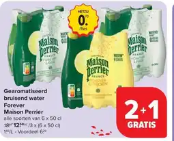 Carrefour Market Gearomatiseerd bruisend water Forever Maison Perrier aanbieding