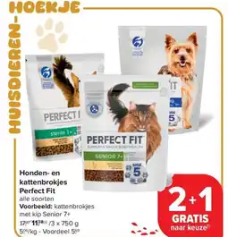 Carrefour Market Honden- en kattenbrokjes Perfect Fit aanbieding
