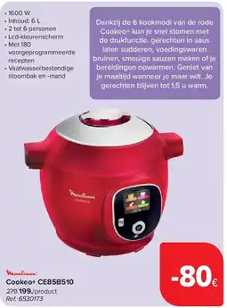 Carrefour Cookeo+ CE85B510 aanbieding