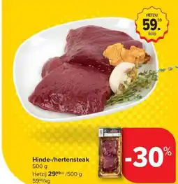 Carrefour Market Hinde-/hertensteak aanbieding