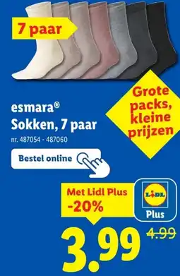 Lidl esmaraⓇ Sokken, 7 paar aanbieding
