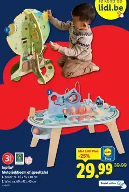 Lidl lupilu Motoriekboom of speeltafel aanbieding
