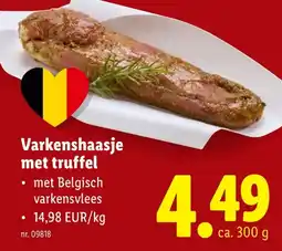 Lidl Varkenshaasje met truffel aanbieding