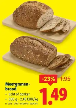 Lidl Meergranen- brood aanbieding