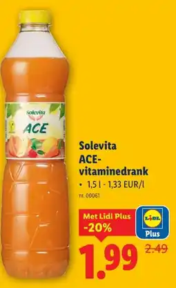 Lidl Solevita ACE- vitaminedrank aanbieding