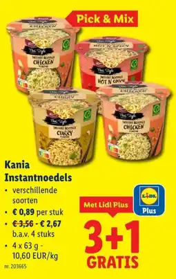 Lidl Kania Instantnoedels aanbieding