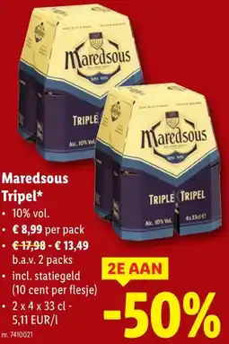 Lidl Maredsous Tripel aanbieding