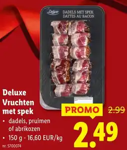 Lidl Deluxe Vruchten met spek aanbieding