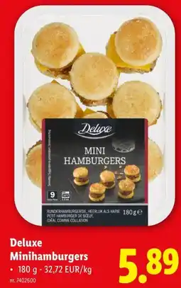 Lidl Deluxe Minihamburgers aanbieding