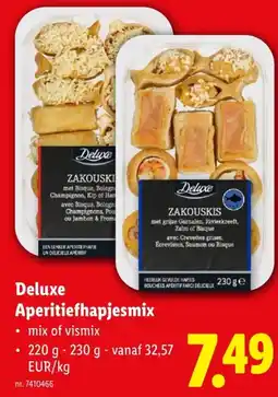 Lidl Deluxe Aperitiefhapjesmix aanbieding