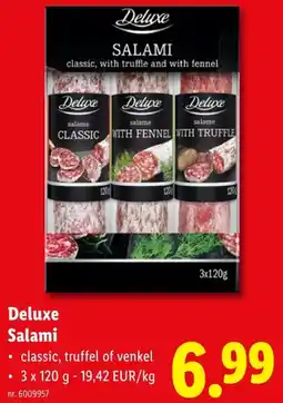 Lidl Deluxe Salami aanbieding