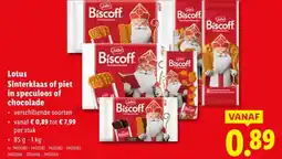 Lidl Lotus Sinterklaas of piet in speculoos of chocolade aanbieding