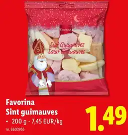 Lidl Favorina Sint guimauves aanbieding