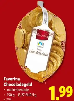 Lidl Favorina Chocoladegeld aanbieding