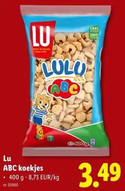 Lidl Lu ABC koekjes aanbieding