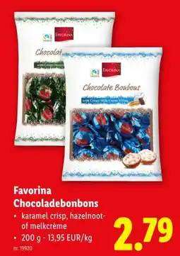 Lidl Favorina Chocoladebonbons aanbieding