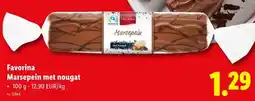 Lidl Favorina Marsepein met nougat aanbieding