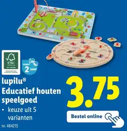 Lidl lupilu Educatief houten speelgoed aanbieding