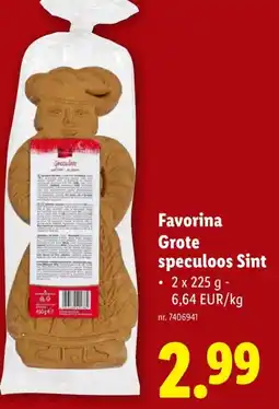 Lidl Favorina Grote speculoos Sint aanbieding