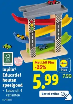 Lidl lupilu Educatief houten speelgoed aanbieding